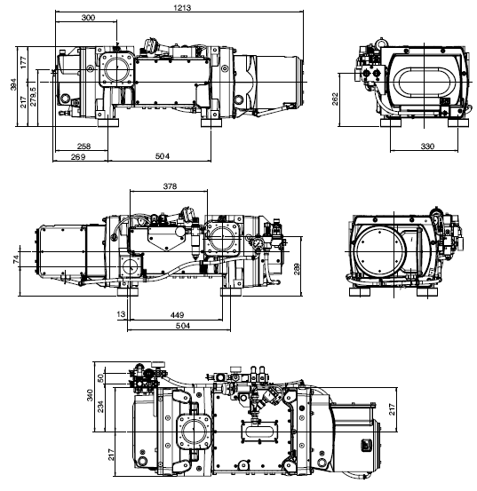 萊寶DRYVAC DV650r干式螺桿真空泵尺寸圖 萊寶DRYVAC DV650r干式螺桿真空泵尺寸圖